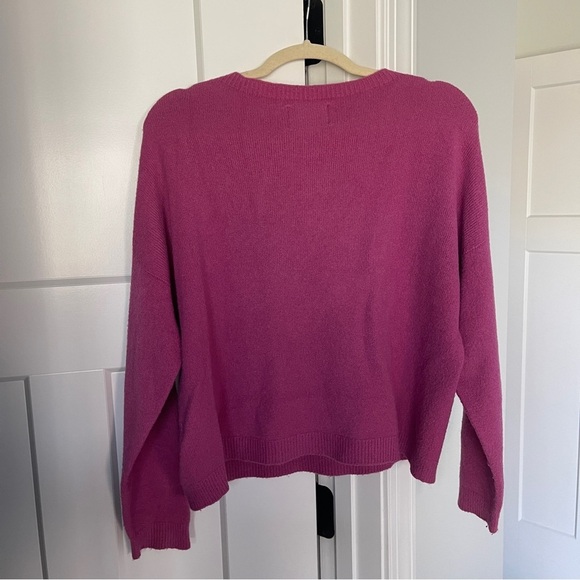 Apparis Fuchsia Sweater Pullover Dolman Sleeves Boxy - Picture 5 of 5